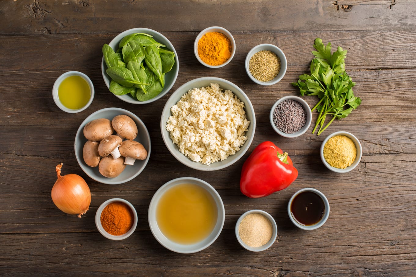 recipe Ingredients in bowls