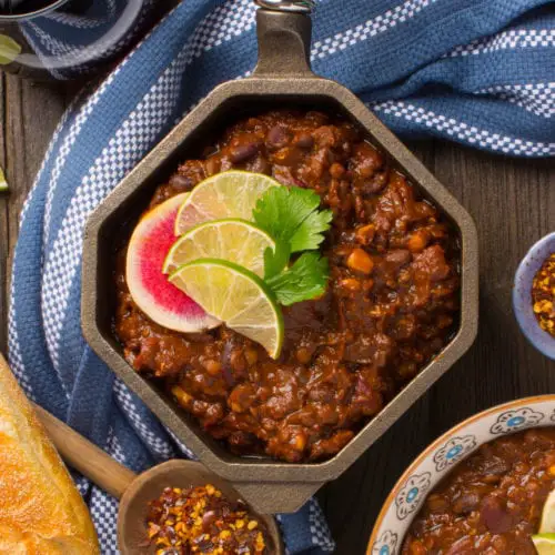 Vegan Mexican Chili with Real Chilis - Planted and Picked