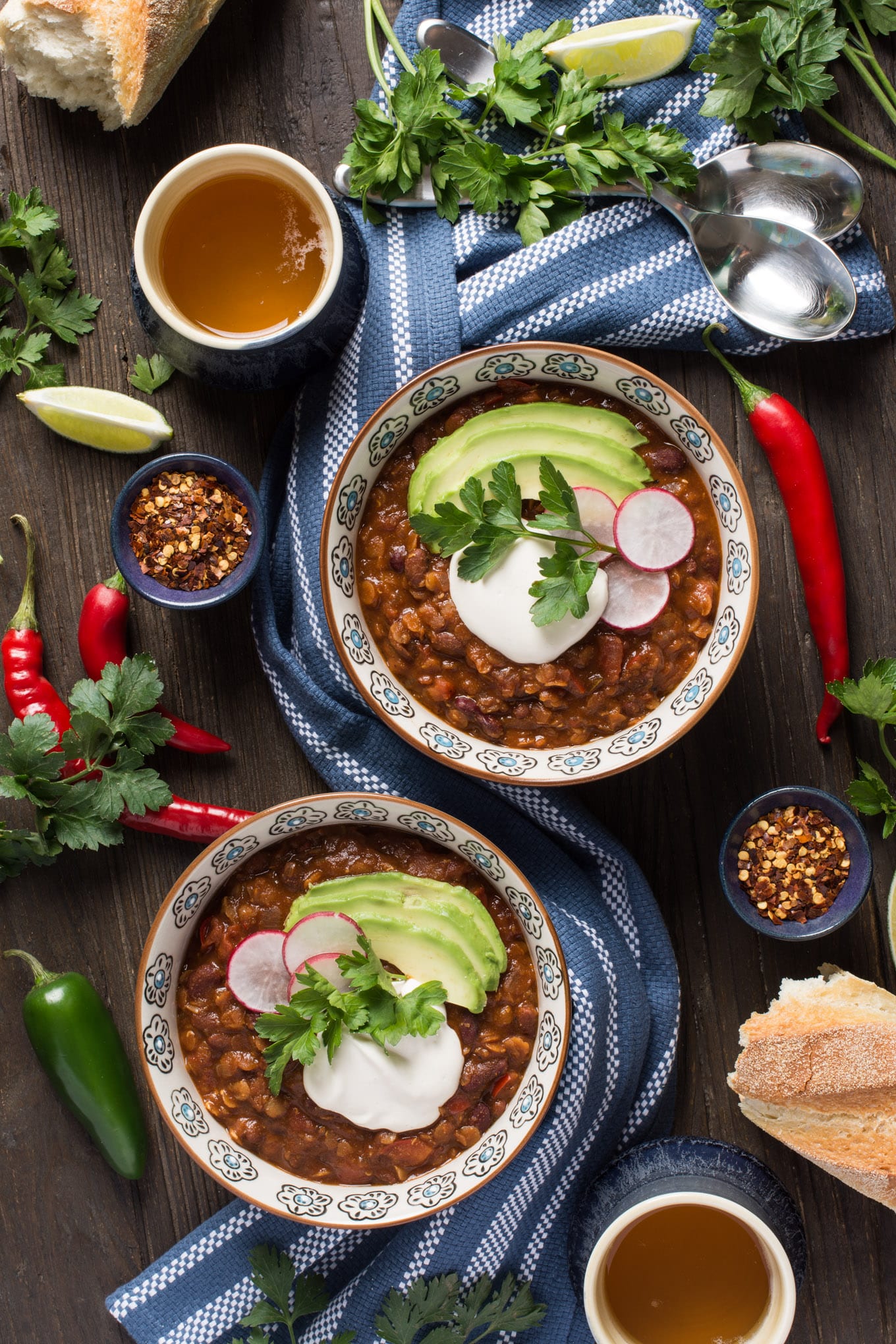 Red lentil chili