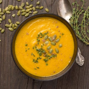 roasted squash and pear soup