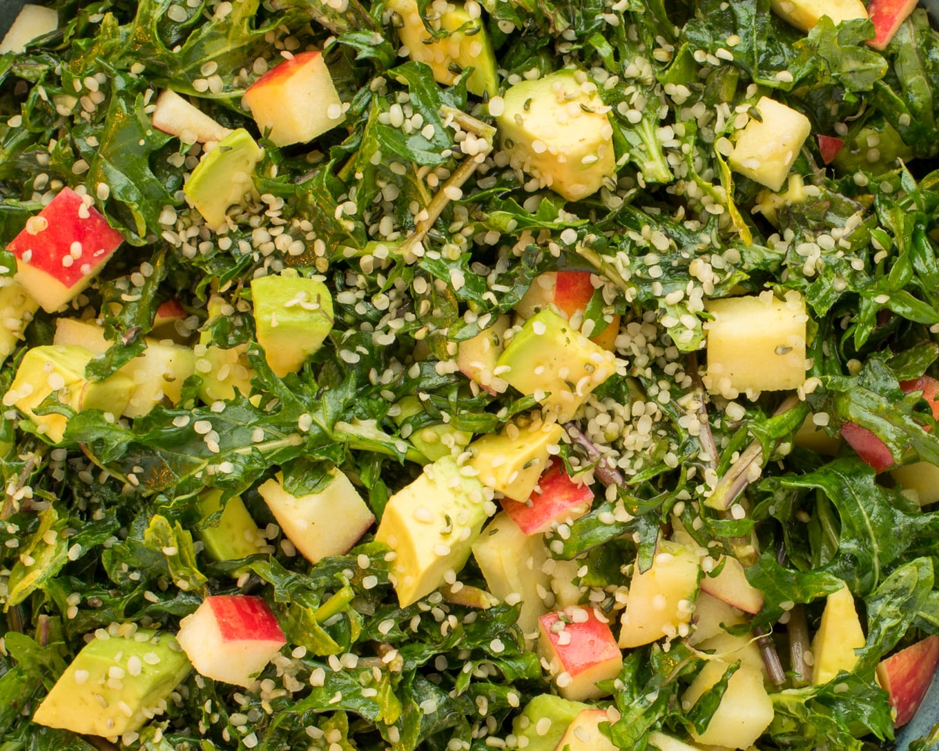 close up photo of kale salad