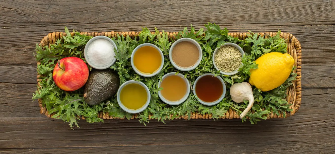 salad ingredients in basket