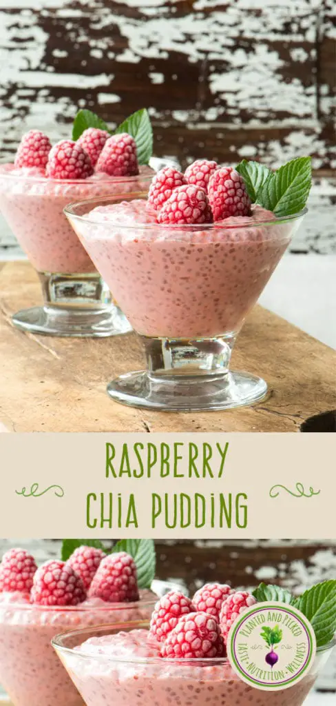 raspberry chia pudding pinterest image