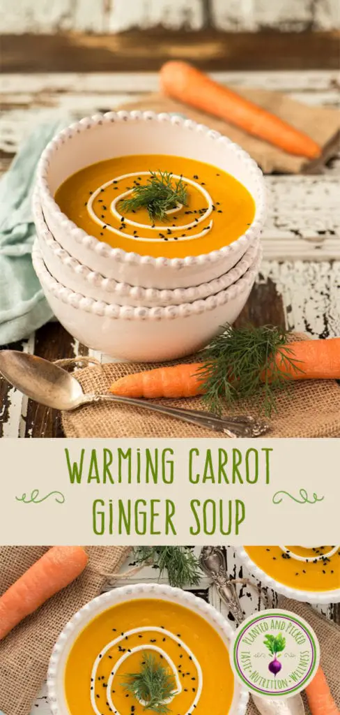 carrot ginger soup pinterest image