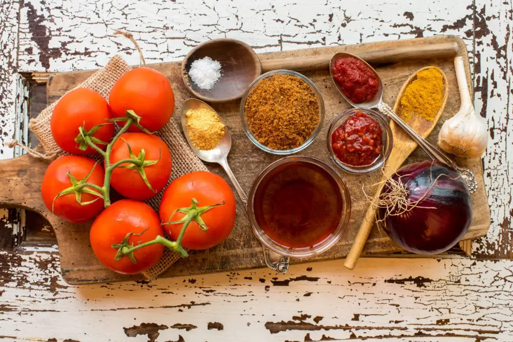 recipe ingredients on cutting board