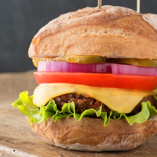 Black Bean Veggie Burger - Planted and Picked