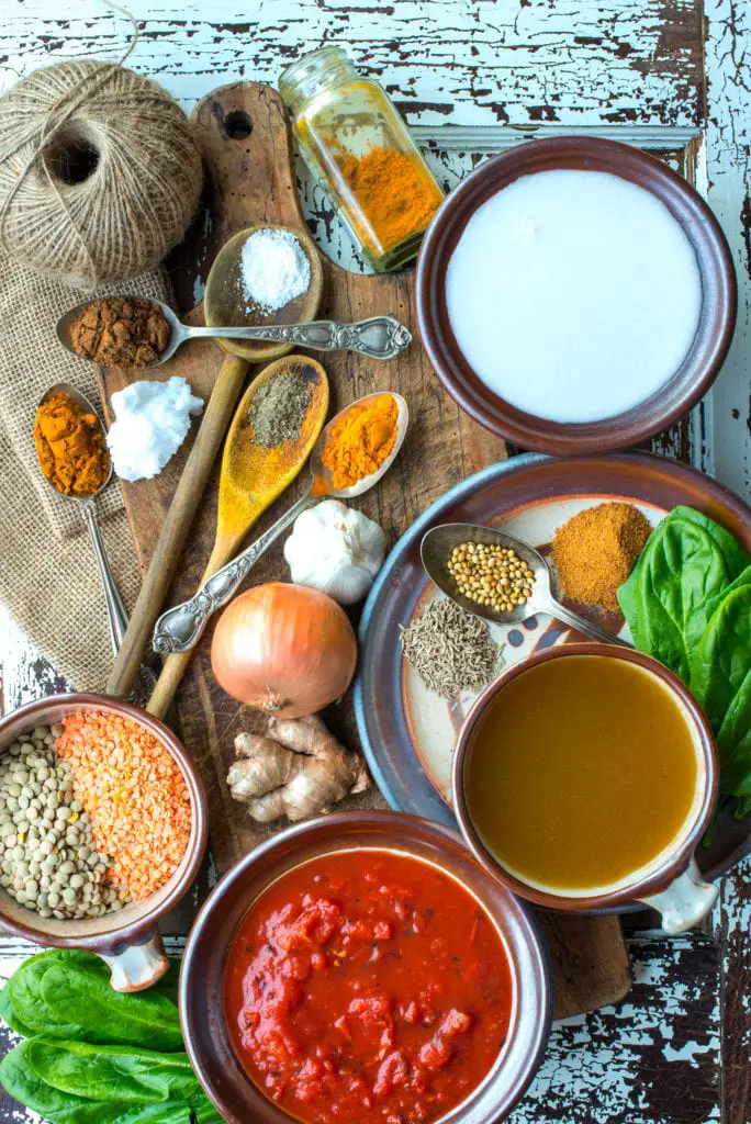 recipe ingredients on cutting board