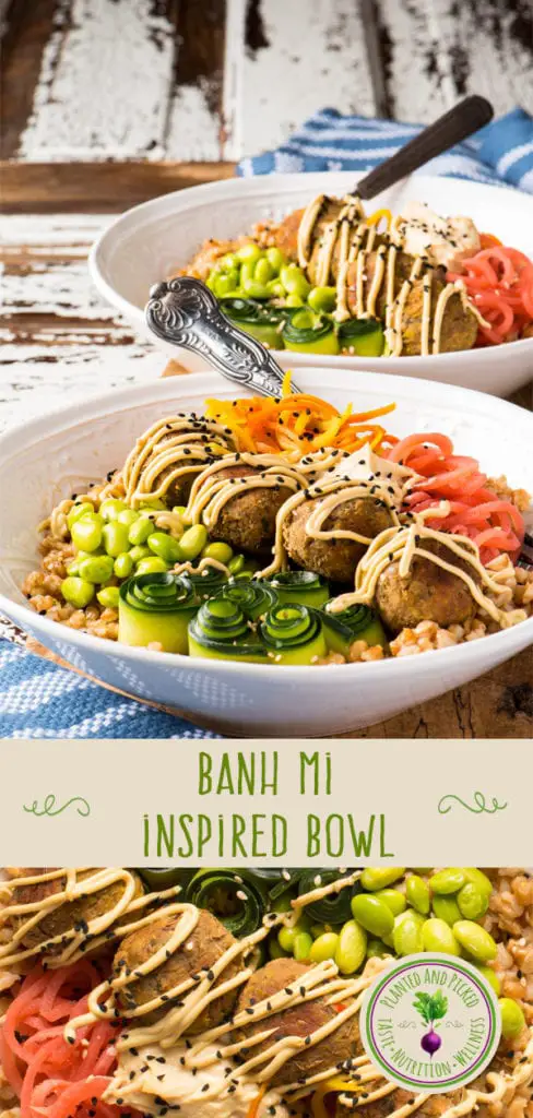 banh mi inspired bowls - pinterest image