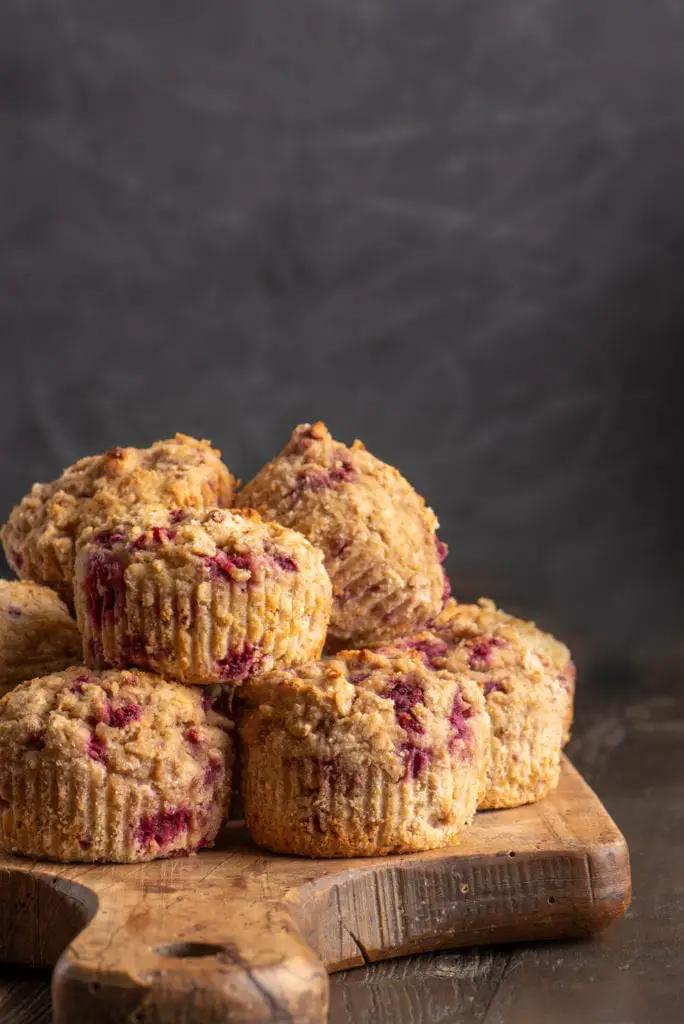 muffins on cutting board