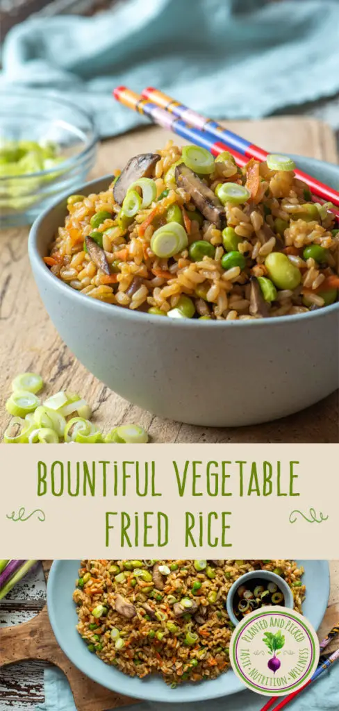 vegetable fried rice - pinterest image