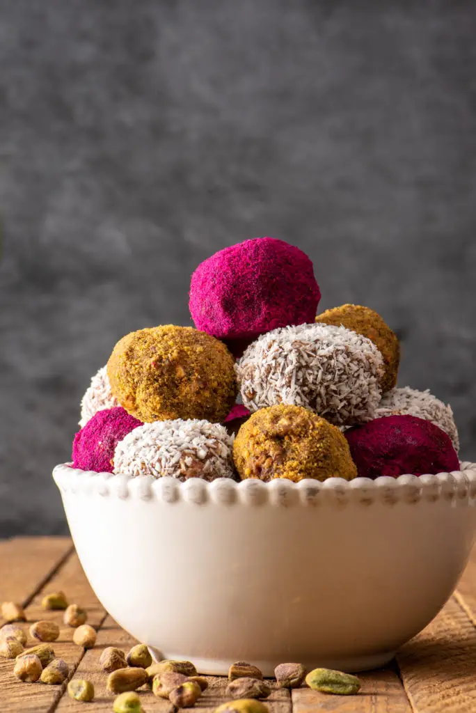 Chocolate Banana Cashew Bites in bowl