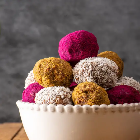 Chocolate Banana Cashew Bites in bowl