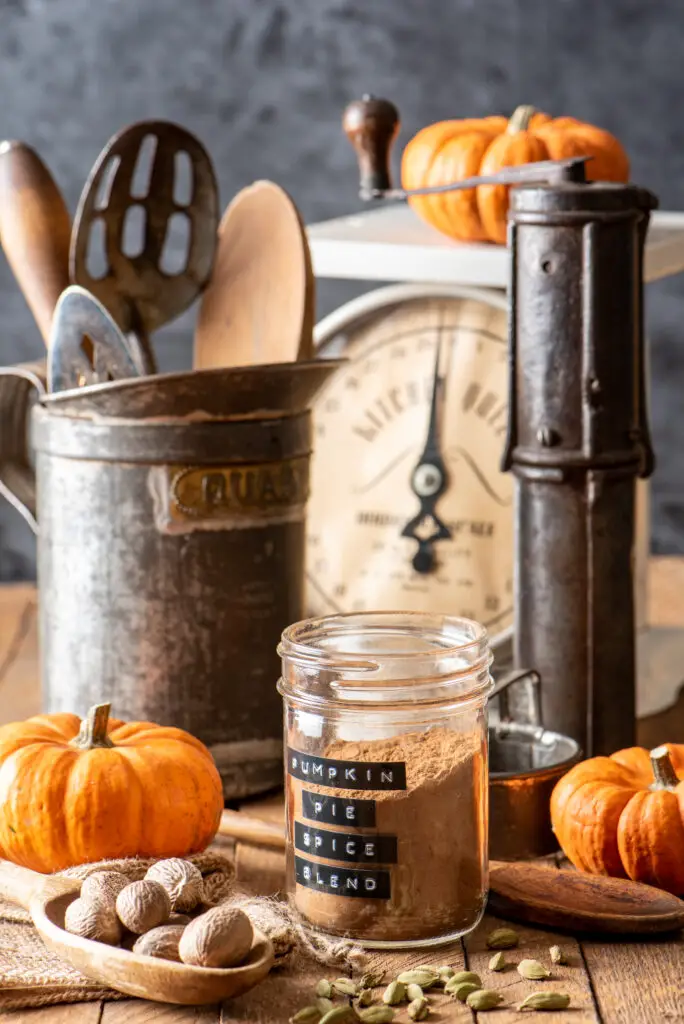 homemade pumpkin pie spice blend in jar