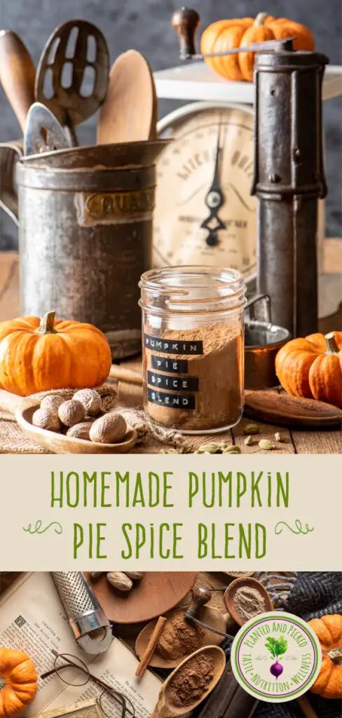 homemade pumpkin pie spice blend in jar - pinterest image