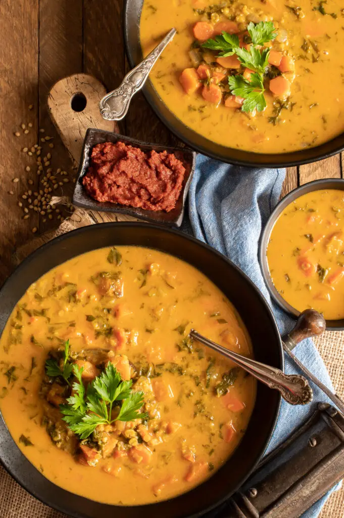 soup in bowls