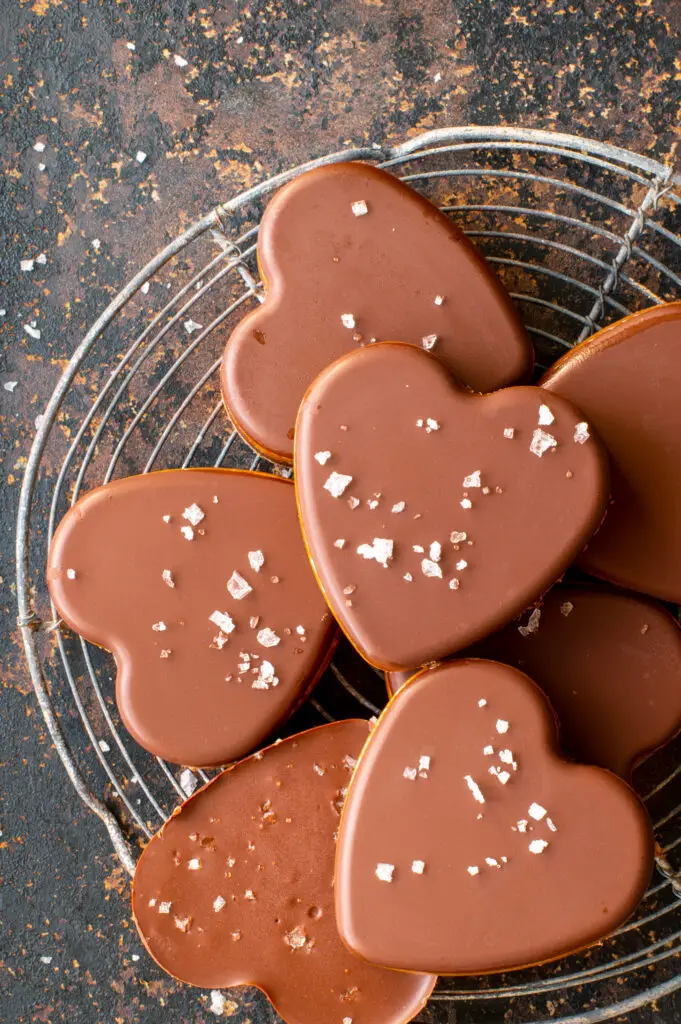 simple almond butter cups on cooling rack