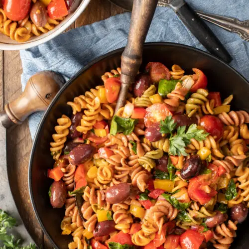 Simple Italian Pasta Salad - Planted and Picked